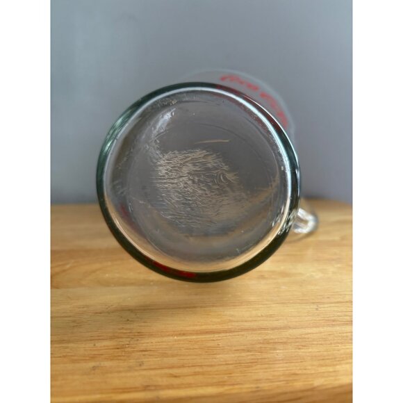 Vintage Coca-Cola Glass Pitcher With Handle & Pour Spout 64 Oz Clear & Red Logo - Picture 7 of 7